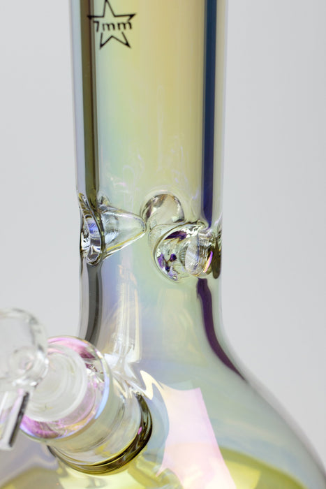 19" Genie Metallic 7 mm glass round glass bong