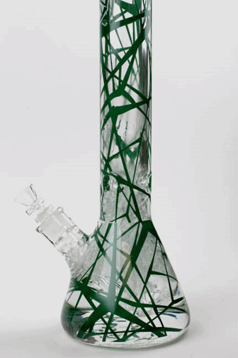 18" Spider web 9mm beaker glass bong