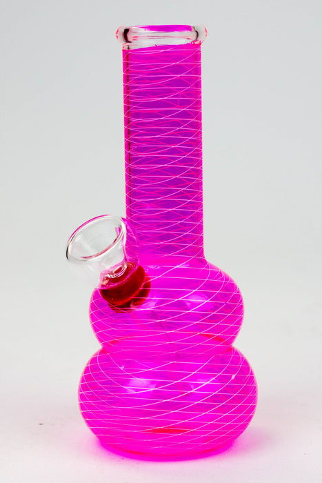 6" color glass water bong - 318