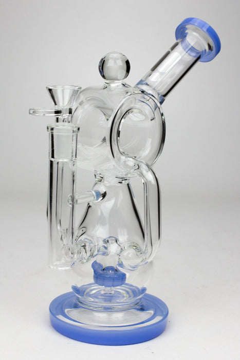 9.5" Infyniti barrel recycler with showerhead diffuser bong