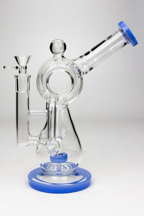 9.5" Infyniti barrel recycler with showerhead diffuser bong