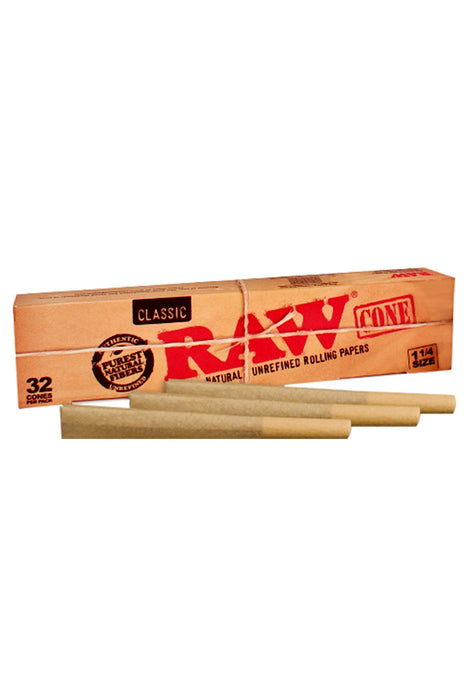 RAW PRE-ROLLED CONE 1 1/4 – 32/PACK