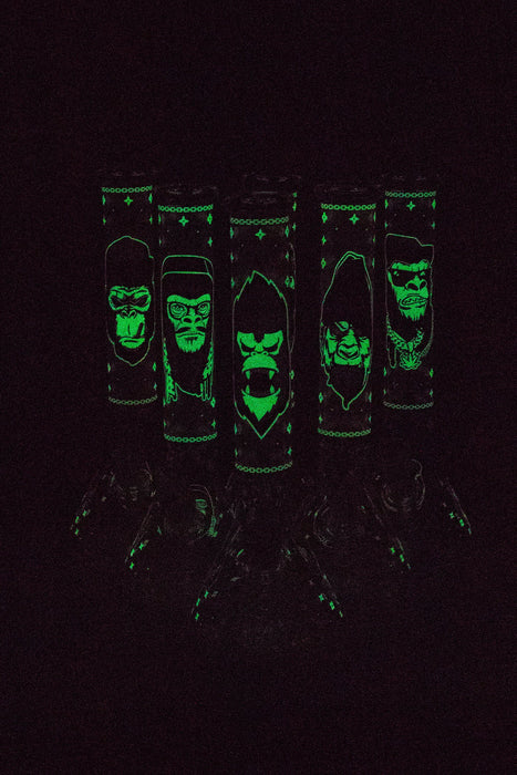12" Gorilla glass water bong-Glow in the dark ( GBT21001 )
