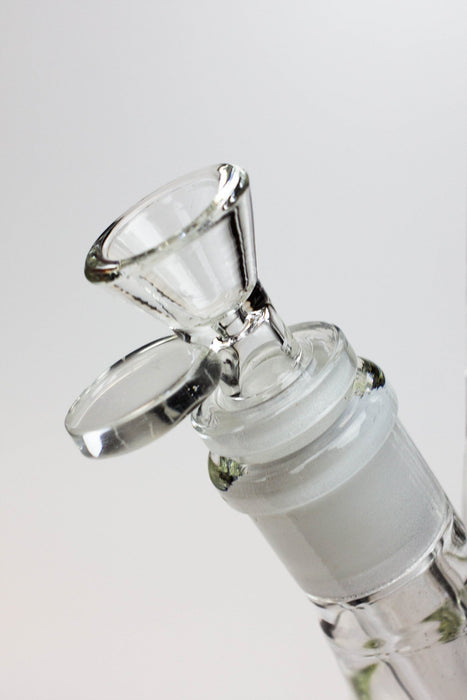 14" Clear tube thick glass water bong