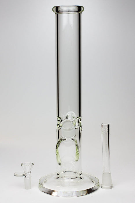 14" Clear tube thick glass water bong