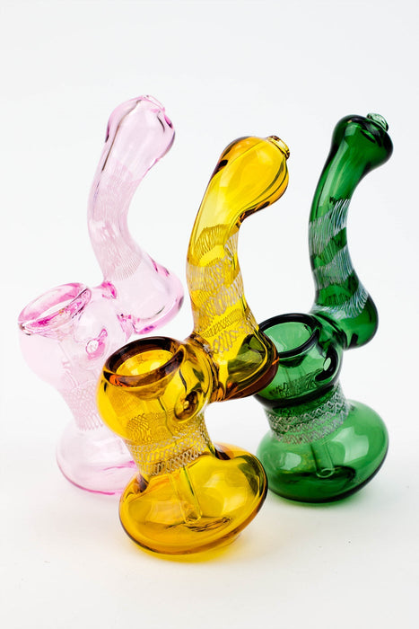 5.5" Single chamber middle stripe bubbler-Assorted