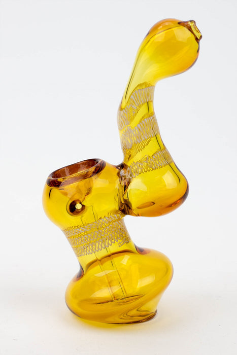 5.5" Single chamber middle stripe bubbler-Assorted