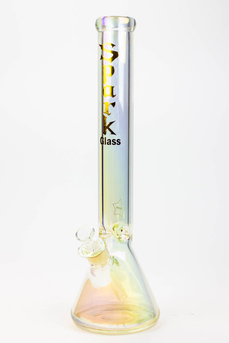 17.5" SPARK / 9 mm / Electroplated glass beaker bong