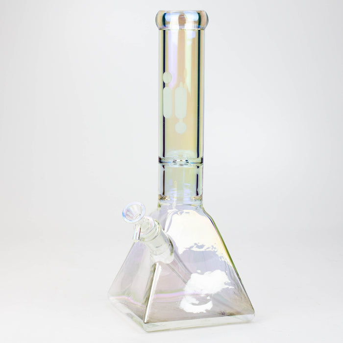 13" Infyniti 7 mm electroplated glass pyramid base bong