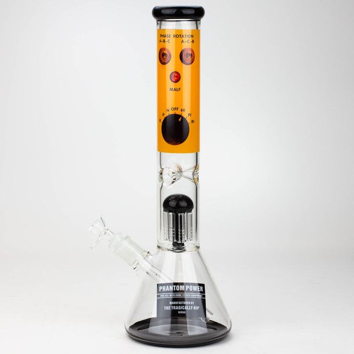 THE TRAGICALLY HIP-15.5" glass water pipe with single percolator by Infyniti