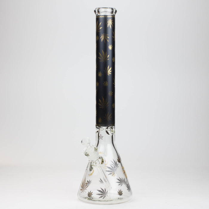19.5" Gold leaf 9 mm glass water bong