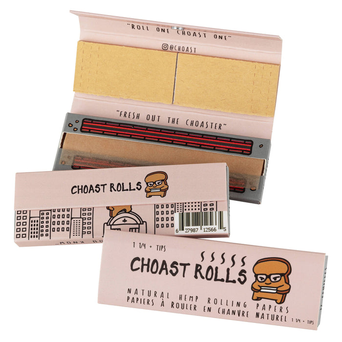 Choast Rolls, Quality Natural 1 1/4" Rolling Papers Pack of 3