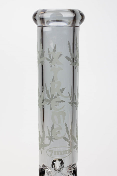 14" XTREME Glass / 7 mm / Leaf Electroplated Glass beaker Bong