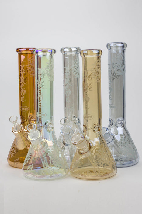 14" XTREME Glass / 7 mm / Tree of life Electroplated Glass beaker Bong