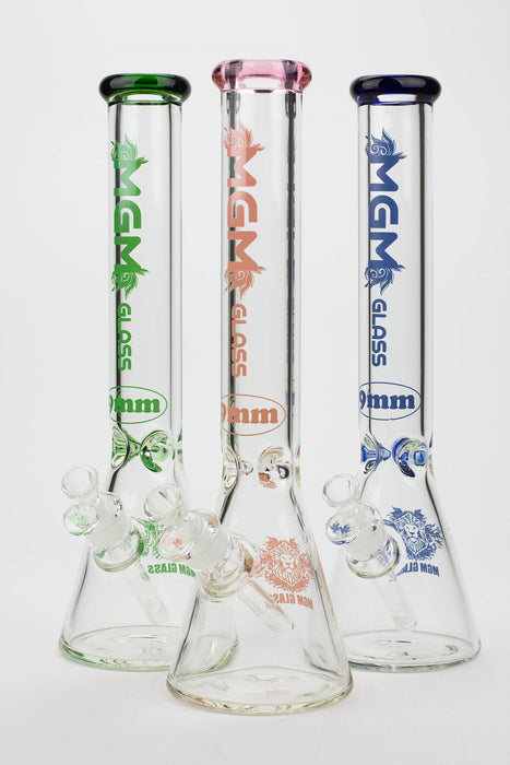 16" glass / 9 mm / beaker glass water bong-Color