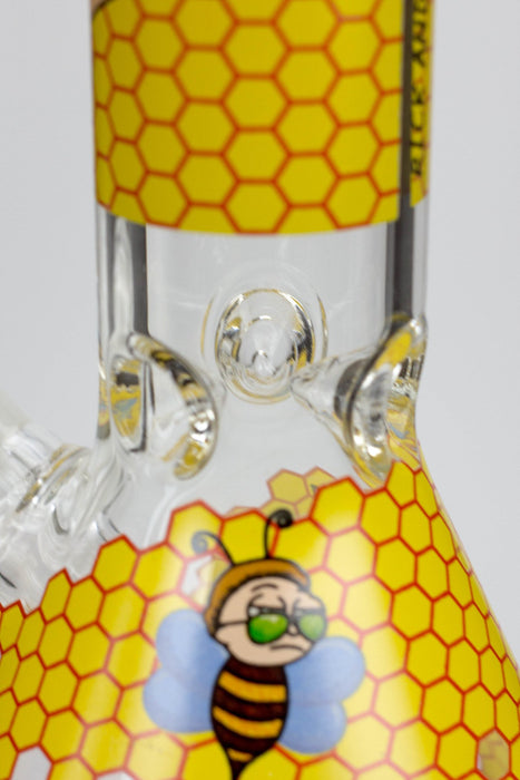 8" NM glass water bong-Bee