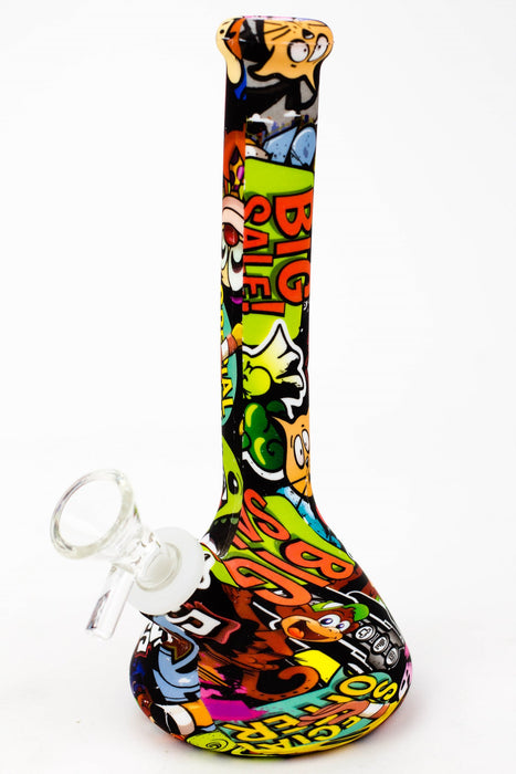 7.5" Graphic silicone water bong