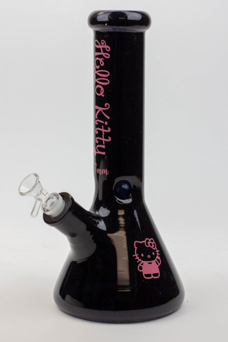 12" Kitty black 7 mm glass beaker bong [CD2001]