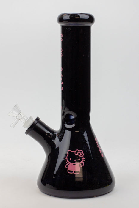 12" Kitty black 7 mm glass beaker bong [CD2001]