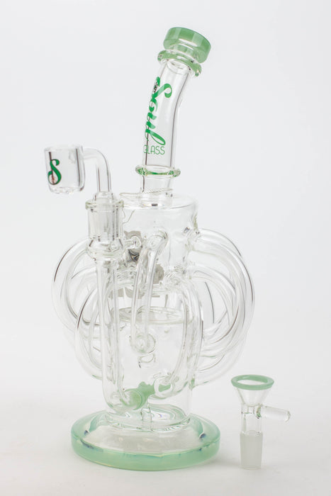 10" SOUL Glass/2-in-1/ten tube/ inline diffuser recycler [S2070]