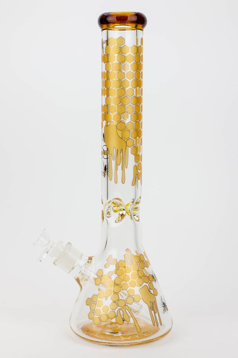 16" SOUL glass BEE / 9 mm / beaker glass bong  [S2076]