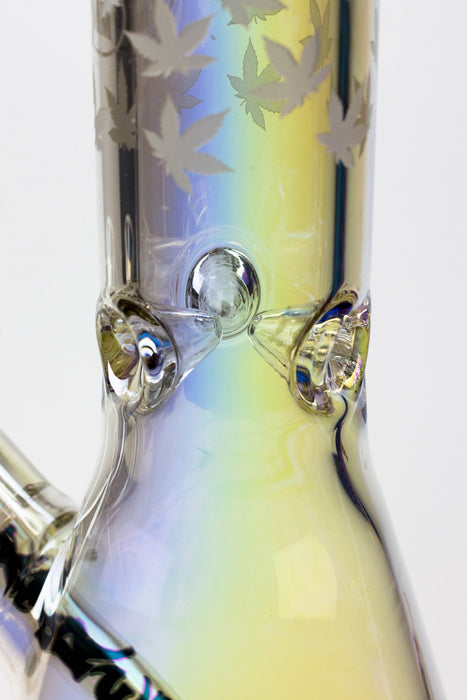 13" XTREME Glass / 7 mm / Electroplated Glass beaker Bong