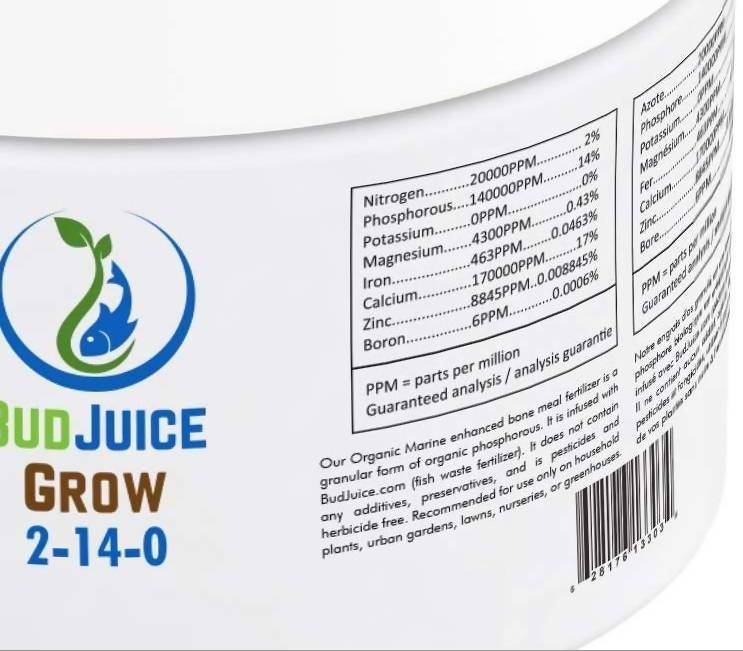 BudJuice - Bloom 0-0-15 Organic Fertilizer Kelp based Potassium
