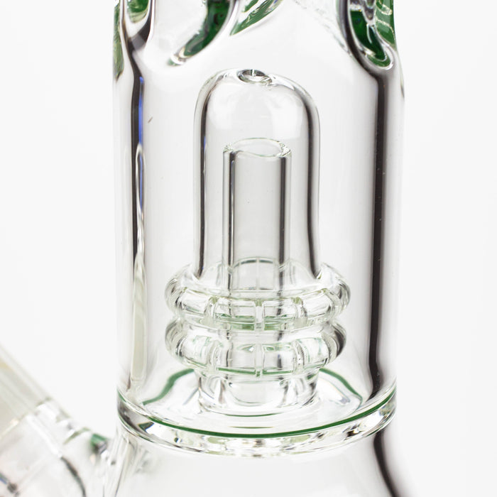 12" Color Bottom Glass Bong with shower head [C1503]
