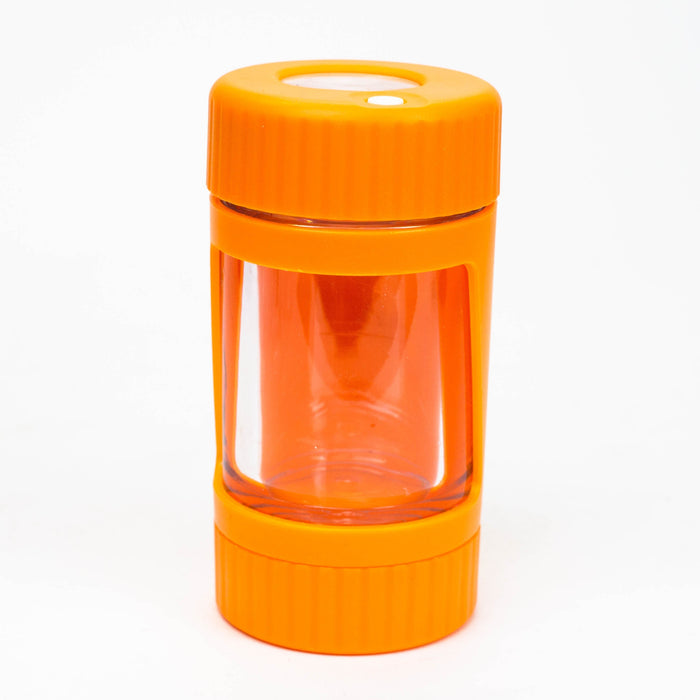 4-in-1 LED Magnify Jar with a grinder and one hitter