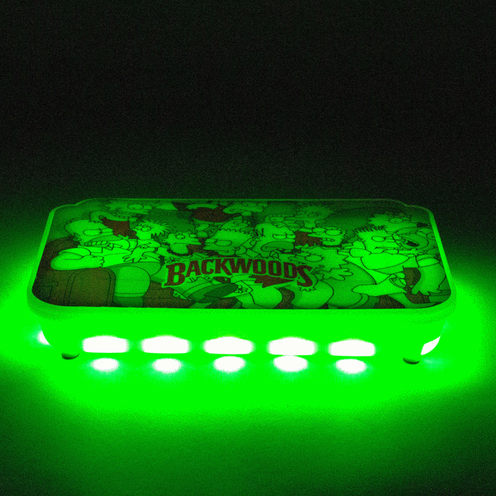 The Cartoon Rechargeable LED Rolling Tray with lid — Bong