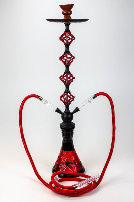31" 2 hoses Twisted Wrought Metal Hookah [MD2206]