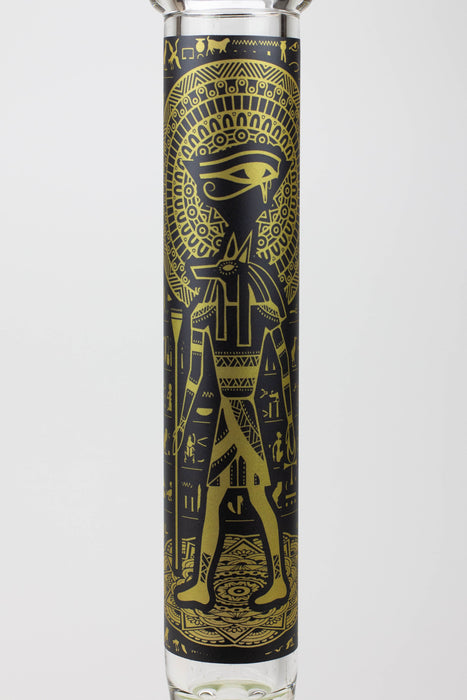 16" Egyptian Hieroglyph / 9 mm / Glow in the dark / Glass Bong  [MG22]