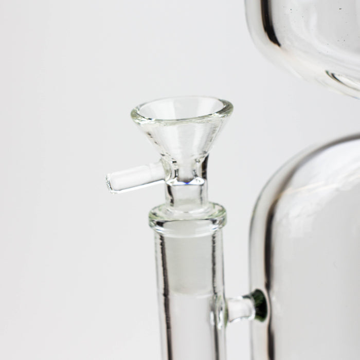 11.5" 2-in-1 7mm Kink Zong glass water bong [AKG003]