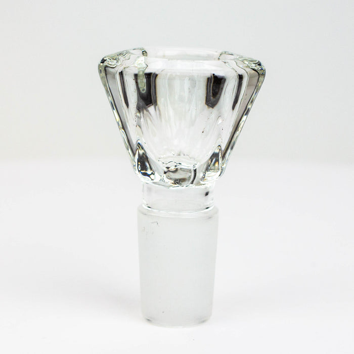 Diamond cutting shape glass bowl