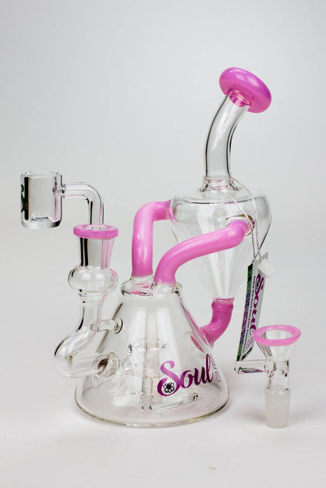 8" SOUL Glass 2-in-1 single chamber recycler bong