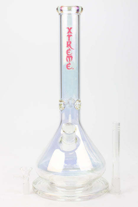 16" XTREME / 7 mm / wide base Electroplated glass Bong [XTR5007]